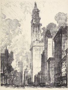El Edificio Woolworth de Joseph Pennell